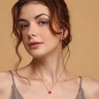 Red Emerald Heart Pendant Necklace