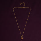 Red Emerald Heart Pendant Necklace