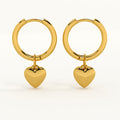Small Heart Hoop Earrings